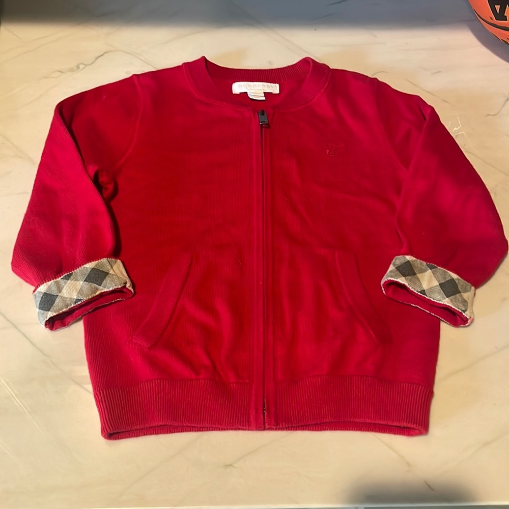 Burberry Kids Christmas Red Sweater Boys 3y 3t